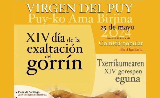 XIV DÍA DE LA EXALTACIÓN DEL GORRÍN. TXERRIKUMEAREN XIV. GORESPEN EGUNA.