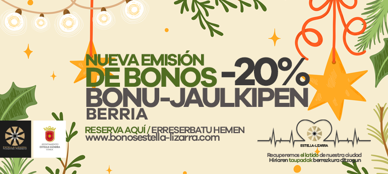 Campaña Bonos ayuda al Comercio 2024 – Ayuntamiento de Estella-Lizarra